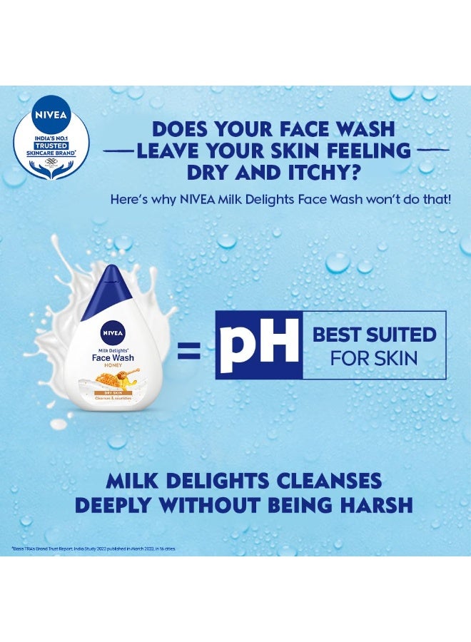 نيفيا غسول الوجه نيفيا ميلك ديلايتس المرطب بالعسل للبشرة الجافة، 100 مل - Image 4